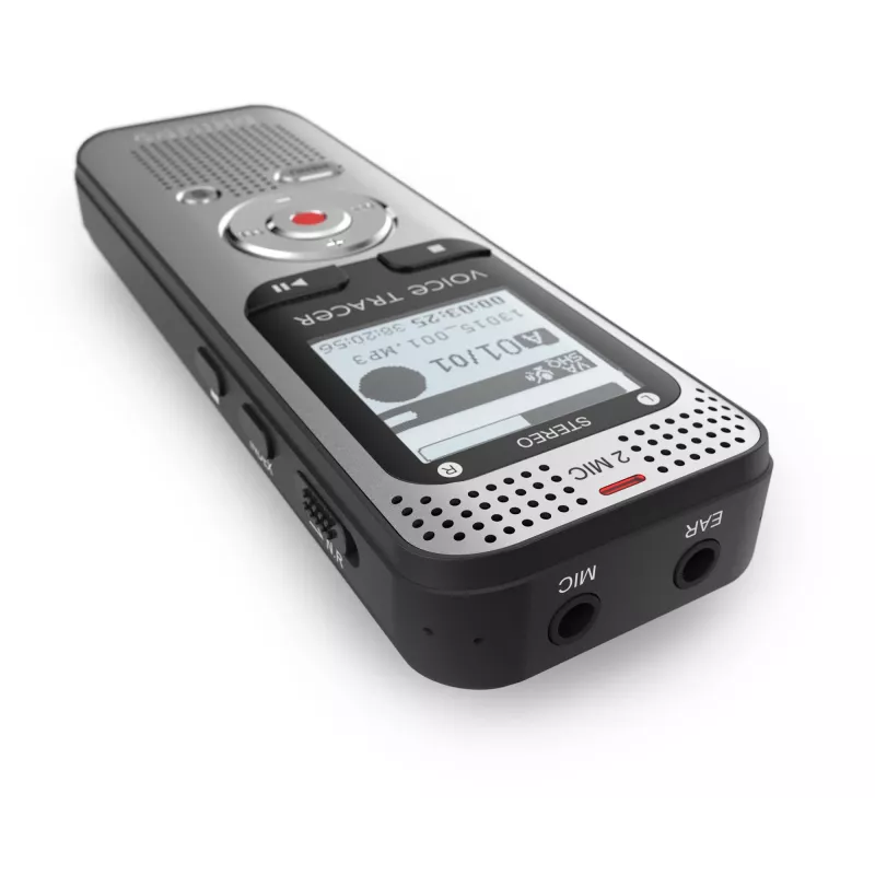 Diktofon Philips Voice Tracer DVT2015 sisemälu välkmälukaart hõbedane 2370 h salvestusaeg