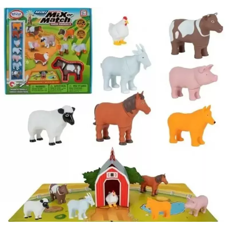 MALIK Magnetic Mini Animals Set 62333 — taluteemalised magnetilised mängukujud väikelastele