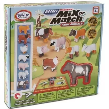MALIK Magnetic Mini Animals Set 62333 — taluteemalised magnetilised mängukujud väikelastele