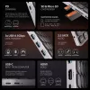 Axagon HMC-KB-NRD, USB 5Gbps jaam klaviatuuriga, HDMI 4K/60Hz, 3x USB-A, SD/mSD, heli, PD100, Põhjamaa paigutus