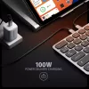 Axagon HMC-KB-NRD, USB 5Gbps jaam klaviatuuriga, HDMI 4K/60Hz, 3x USB-A, SD/mSD, heli, PD100, Põhjamaa paigutus