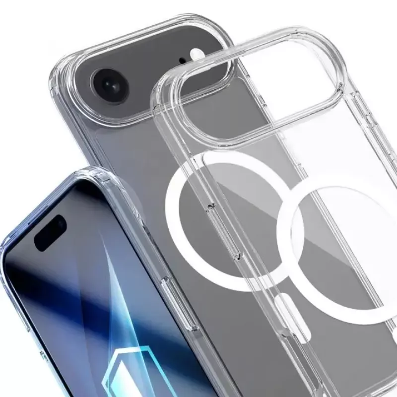 Telefonikate 3MK Apple iPhone 17 Air jaoks — läbipaistev TPU/PU ümbris, sobib 6,5 tolli (16,5 cm) ekraaniga