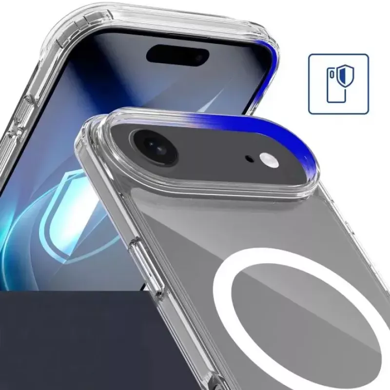 Telefonikate 3MK Apple iPhone 17 Air jaoks — läbipaistev TPU/PU ümbris, sobib 6,5 tolli (16,5 cm) ekraaniga