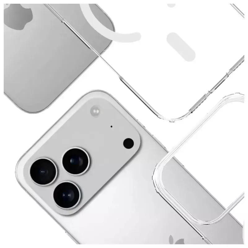 Kaitseümbris 3MK Armor MagCase Apple iPhone 17 Pro jaoks, magnetkinnitus, läbipaistev/suitsune viimistlus