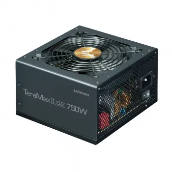 Toiteplokk ZALMAN TeramaxII SE 750 W ATX 18+10 kontakti, 80 PLUS Gold, 120 mm ventilaator, must