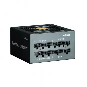 Toiteplokk Zalman TeramaxII SE 850 W ATX 18+10 pin, 80 PLUS Gold, 120 mm ventilaator, must