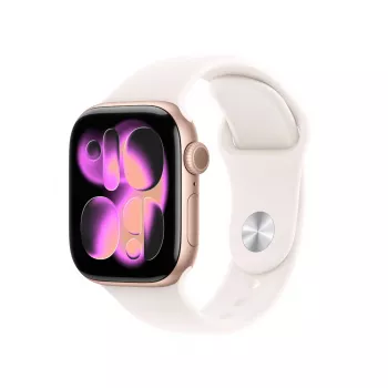Apple Watch Series 11 GPS 42mm roosakuldne alumiiniumkorpuse ja heleroosa spordirihmaga S/M