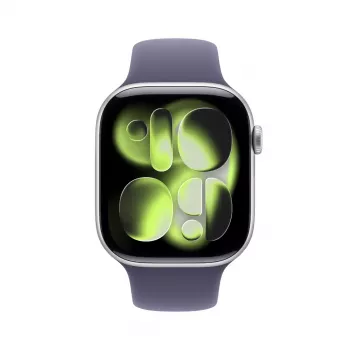 Nutikell Apple Watch Series 11 GPS 46mm hõbedane alumiiniumkorpuse Purple Fog spordirihm S/M