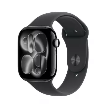 Apple Watch GPS + Cellular 46mm Jet Black Aluminium korpus musta spordirihmaga S/M