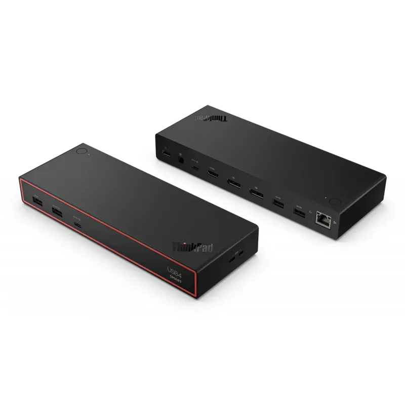 Docking station Lenovo ThinkPad USB4 Smart Dock 5500 — USB4 host, 4x USB-A Gen2, HDMI, Gigabit Ethernet, 135W adapter, Eclipse Must