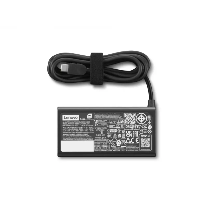 Lenovo 4X21S91187 toiteadapter/laadija Indoor 65 W Must