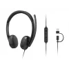 Lenovo VoIP Peakomplekt 5000 Juhtmega Peakomplekt Kontori/Kõnekeskuse USB USB-C Must