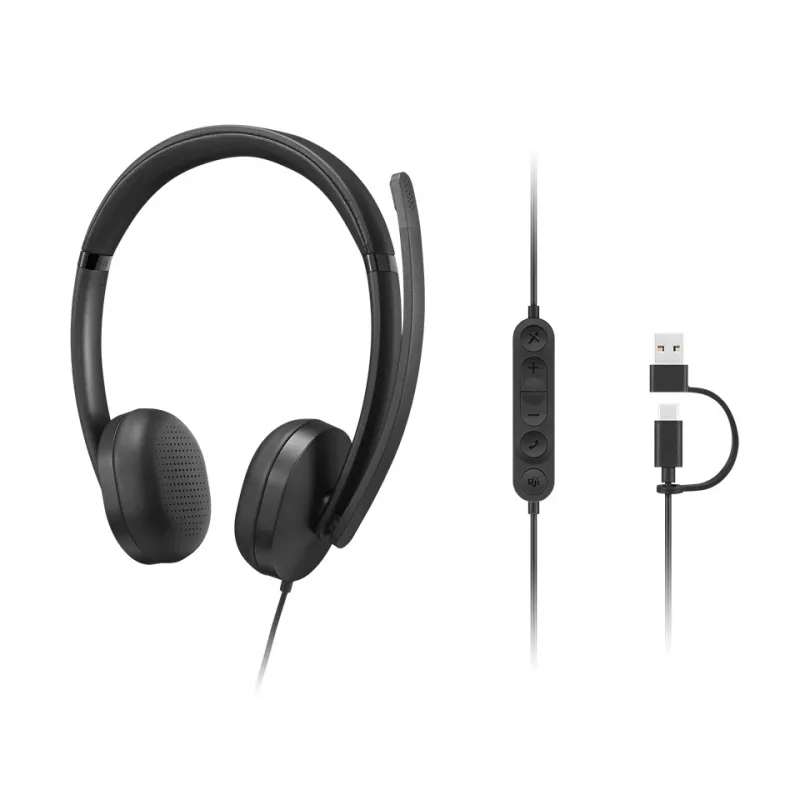 Lenovo VoIP Peakomplekt 5000 Juhtmega Peakomplekt Kontori/Kõnekeskuse USB USB-C Must