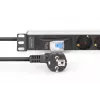 DIGITUS PDU - 1U Alumiiniumist rack-kinnitusega 7x turvapistikupesa 16A 4000W 250VAC 50/60Hz 1x kaitselüliti