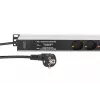 DIGITUS PDU - Alumiiniumist riiulisse paigaldatav sagedusfilter 2m 16A 3600W 230VAC 50/60Hz 7x turvaline 2x pistikupesa