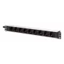DIGITUS PDU - 1U alumiiniumist raamile paigaldatav 8x turvapistikupesa 1x pistikupesa 16A 230VAC 50/60Hz IEC C20 pistik