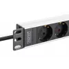 DIGITUS PDU - 1U alumiiniumist raamile paigaldatav 8x turvapistikupesa 1x pistikupesa 16A 230VAC 50/60Hz IEC C20 pistik