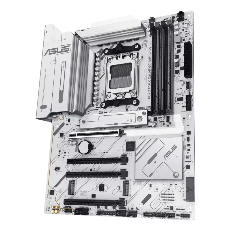Emaplaat ASUS X870 MAX GAMING WIFI7 W ATX — AMD X870, Socket AM5, DDR5, 4 DIMM, Wi‑Fi 7, 2.5Gb LAN