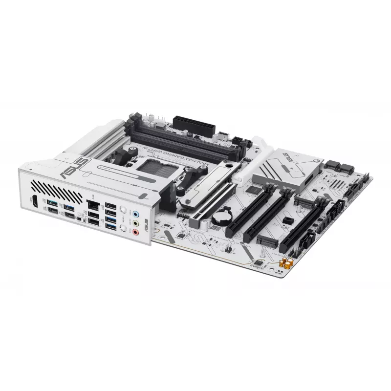 Emaplaat ASUS X870 MAX GAMING WIFI7 W ATX — AMD X870, Socket AM5, DDR5, 4 DIMM, Wi‑Fi 7, 2.5Gb LAN
