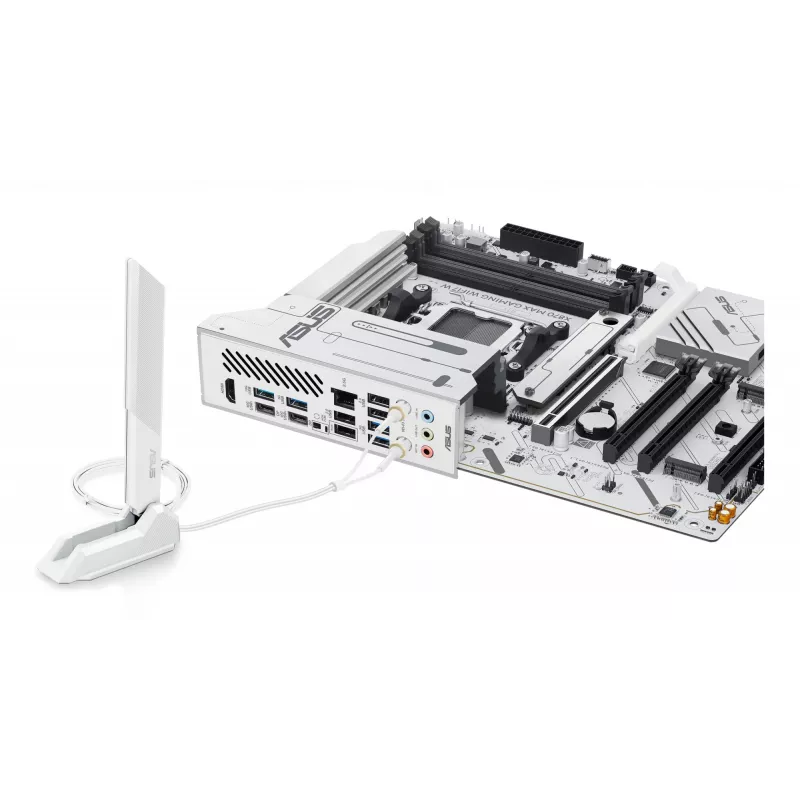 Emaplaat ASUS X870 MAX GAMING WIFI7 W ATX — AMD X870, Socket AM5, DDR5, 4 DIMM, Wi‑Fi 7, 2.5Gb LAN