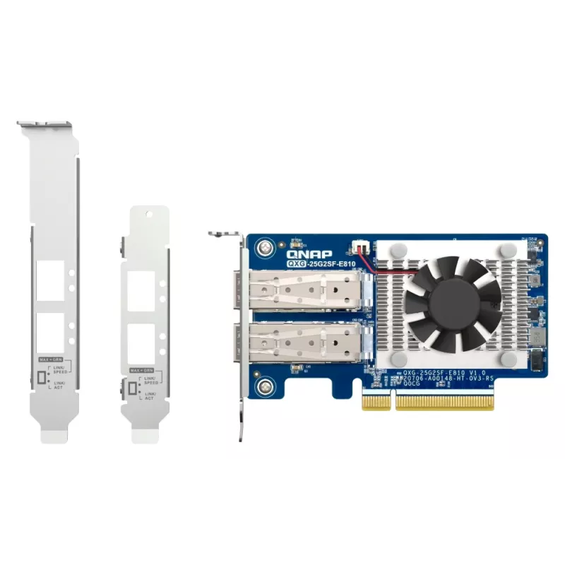 QNAP QXG-25G2SF-E810 võrgukaart Sisemine Kiudoptiline 25000 Mbit/s