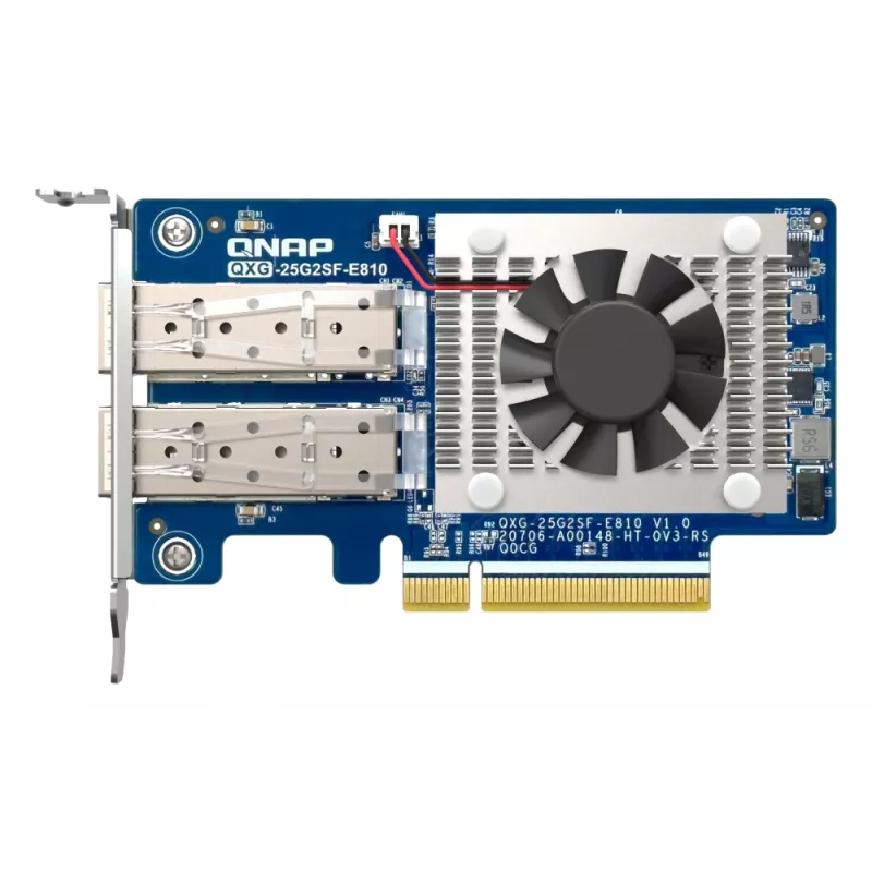 QNAP QXG-25G2SF-E810 võrgukaart Sisemine Kiudoptiline 25000 Mbit/s