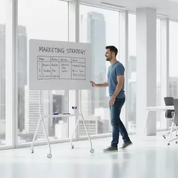 Tahvel ergo office ER-306 — kustutatav ühepoolne horisontaalne tahvel, 1190×790 mm, eraldiseisev terasratastel alus