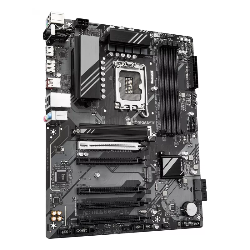 GIGABYTE B760 DS3H WIFI6E GEN5 emaplaat – toetab Intel Core 14. põlvkonna protsessoreid, 8+2+1 faasi digitaalne VRM, kuni 5600 MHz DDR5, 2xPCIe 4.0 M.2, Wi-Fi 6E, 1GbE LAN, USB 3.2 Gen 2x2