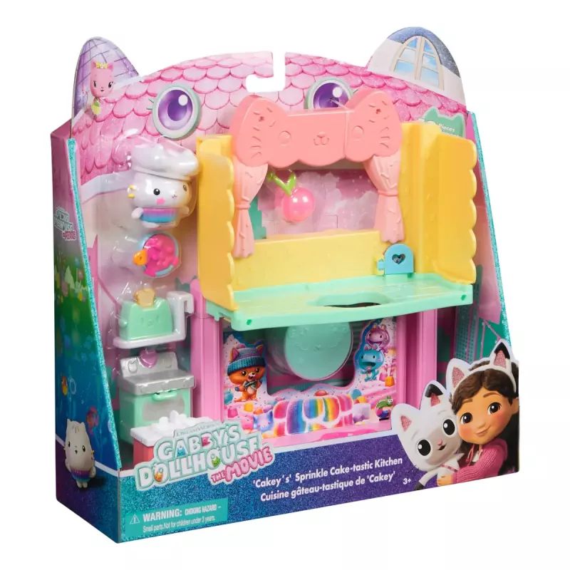 Märulifiguur Gabby's Dollhouse Cakey's Sprinkle Cake-tastic Kitchen mitmevärviline