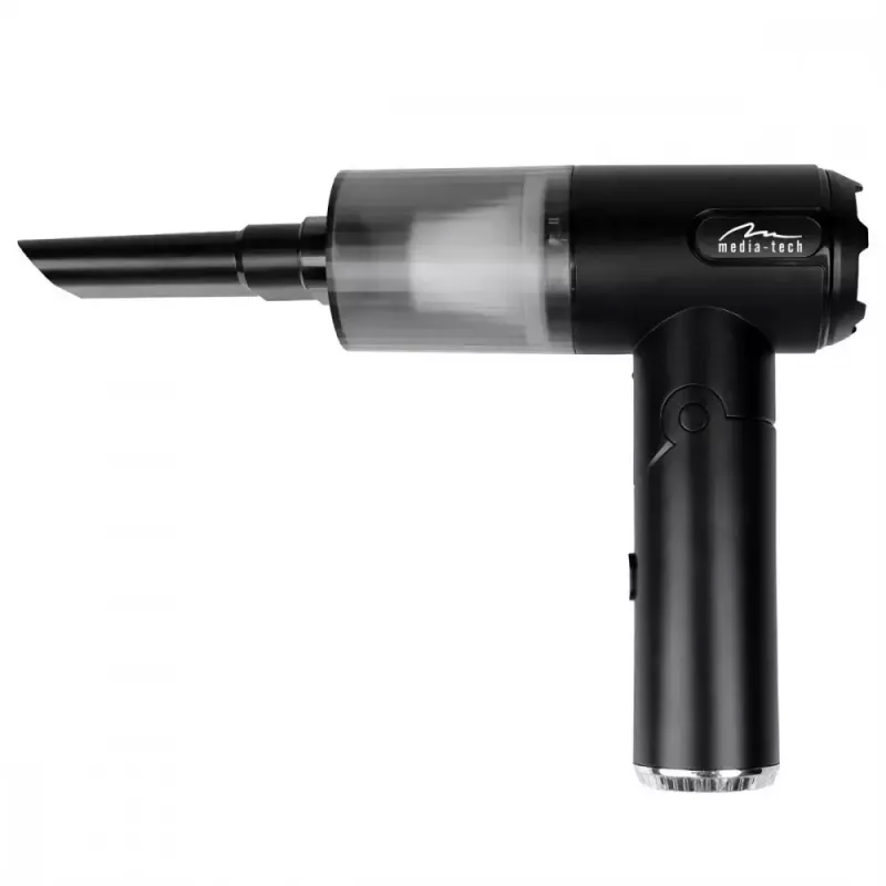 Mini puhur MEDIA-TECH MT6538 2 IN 1 Jet Air Duster — juhtmevaba käsipuhasti, 2000 mAh, 65 W, 2500 l/min, 7000 Pa