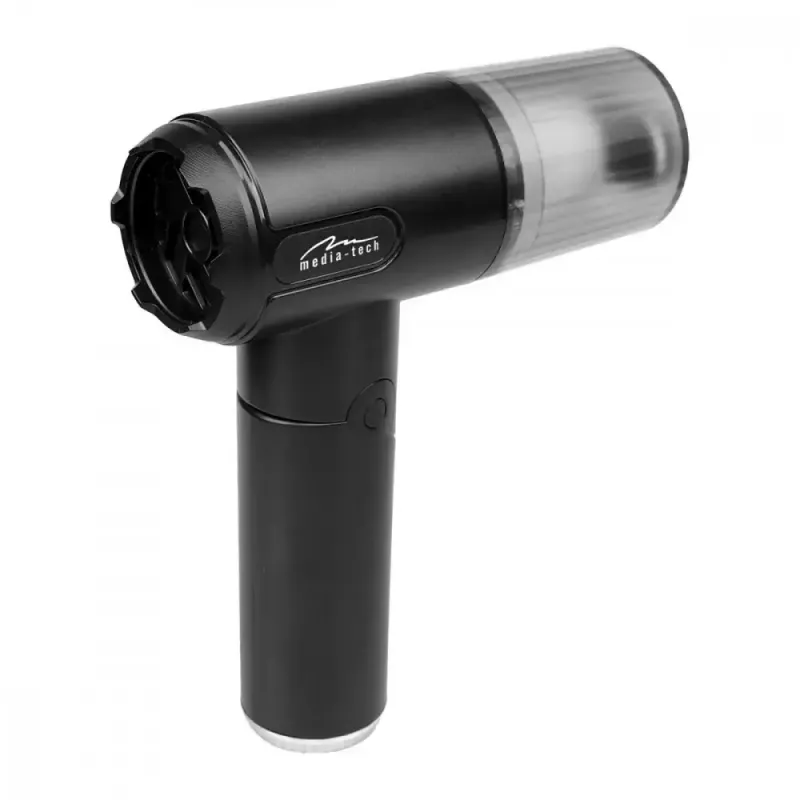 Mini puhur MEDIA-TECH MT6538 2 IN 1 Jet Air Duster — juhtmevaba käsipuhasti, 2000 mAh, 65 W, 2500 l/min, 7000 Pa