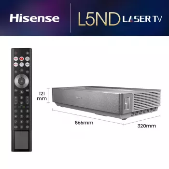 Hisense 120L5ND projektsioonteler Ülilühifookusega projektor 2700 ANSI luumenit DLP UHD 4K (3840x2160) Must, Hõbedane 3D