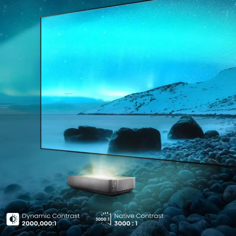 Hisense 120L5ND projektsioonteler Ülilühifookusega projektor 2700 ANSI luumenit DLP UHD 4K (3840x2160) Must, Hõbedane 3D