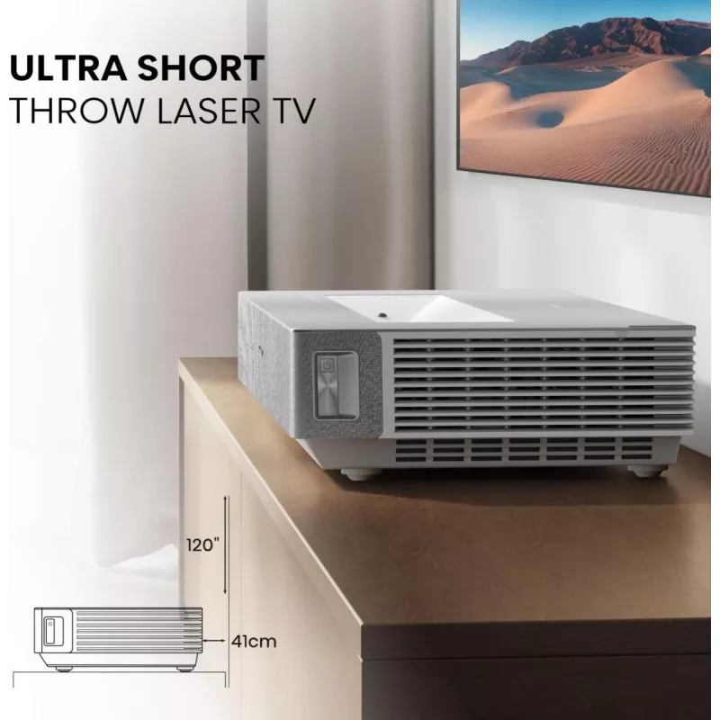 Hisense 120L5ND projektsioonteler Ülilühifookusega projektor 2700 ANSI luumenit DLP UHD 4K (3840x2160) Must, Hõbedane 3D