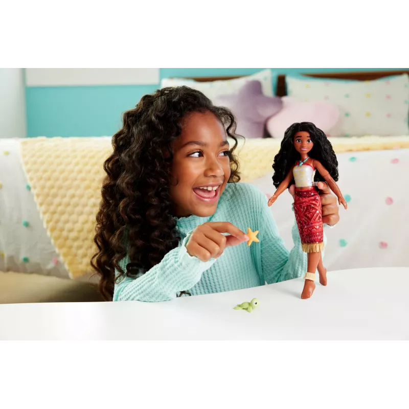 Disney Vaiana 2 Toys, Swimming Tautai Vaiana Fashion nukk with 2 Accessories & Color-Change Bodice