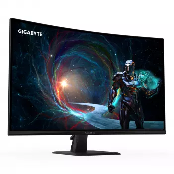 GIGABYTE GS32QCA 31,5-tolline QHD kumer mängurimonitor – 2560 × 1440, 180 Hz, 1 ms, 250 cd/m², FreeSync, HDR-valmis, HDMI 2.0, DisplayPort 1.4