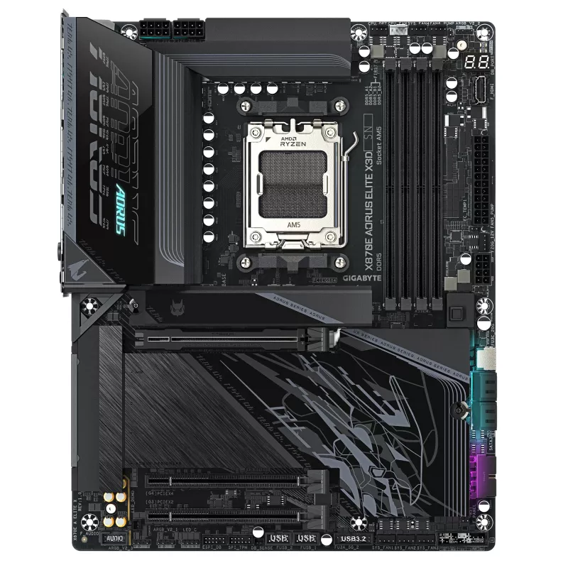 Emaplaat GIGABYTE X870E AORUS ELITE X3D, AMD AM5, ATX