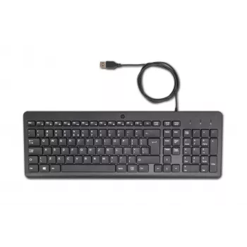 HP 150 juhtmega klaviatuur, täissuuruses (100%), juhtmega, USB, mehaaniline, QWERTY, must