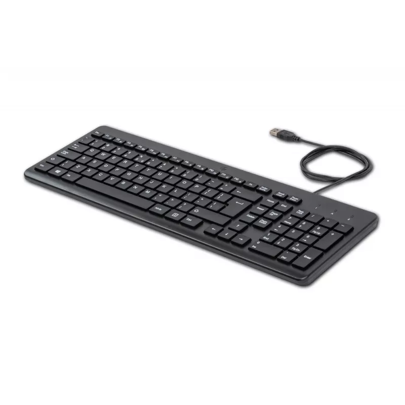 HP 150 juhtmega klaviatuur, täissuuruses (100%), juhtmega, USB, mehaaniline, QWERTY, must