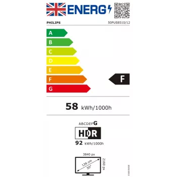 Philips 50PUS8510 127 cm (50-tolline) 4K Ultra HD nutiteler Wi-Fi must
