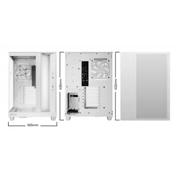 PC case be quiet Light Base 500 LX Valge Midi Tower ATX/PS2 PSU support 3x120 mm front 1x120 mm rear supports 2.5/3.5 inch drives 305×436×432 mm