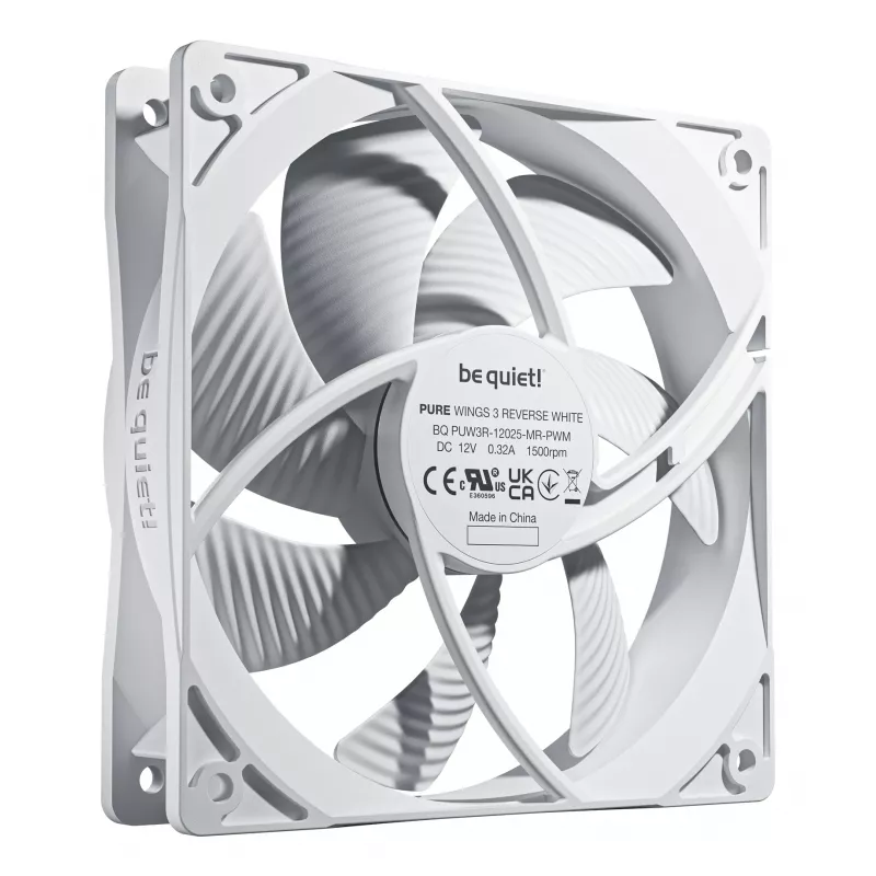 be quiet! Pure Wings 3 120mm | PWM Reverse Valge Triple-Pack Arvutikorpuse ventilaator 12 cm 3 tk