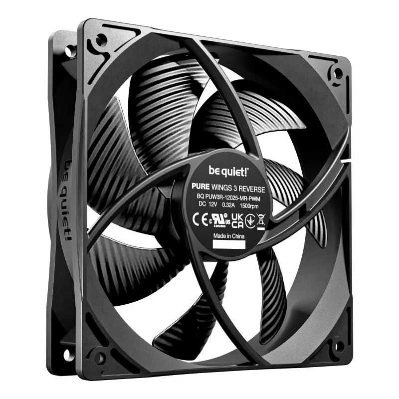 be quiet Pure Wings 3 120mm | PWM Reverse Triple-Pack Arvuti korpuse ventilaator 12 cm Must 3 tk