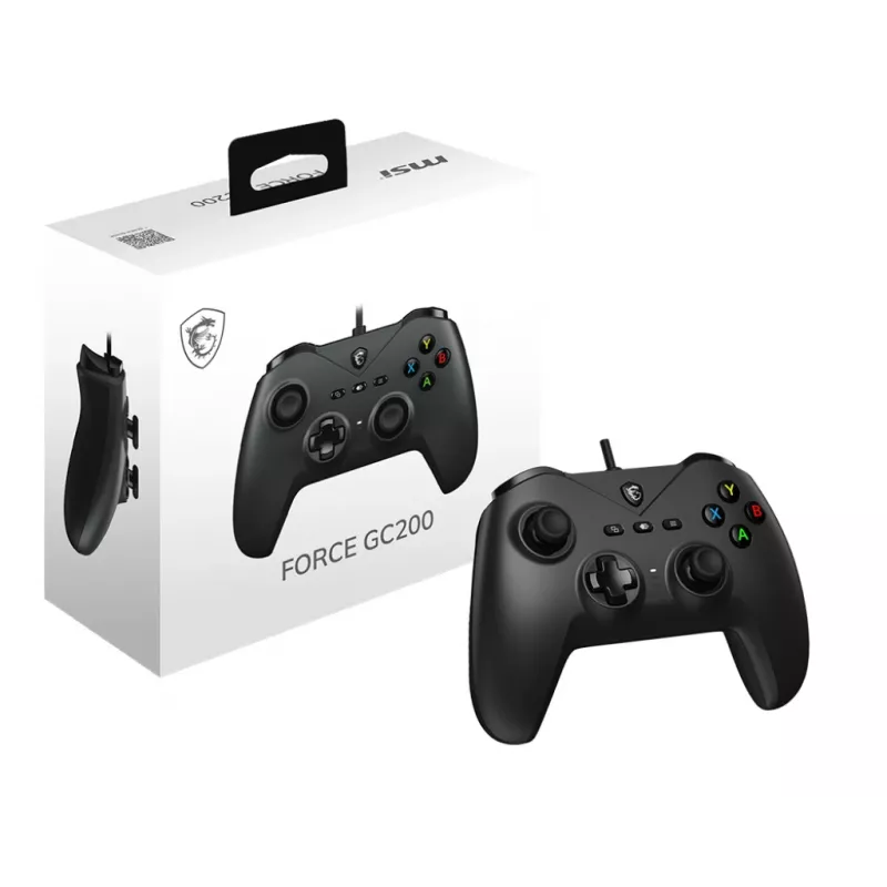 MSI FORCE GC200 mängukontroller Must USB mängupult Analoog / digitaalne Android, PC