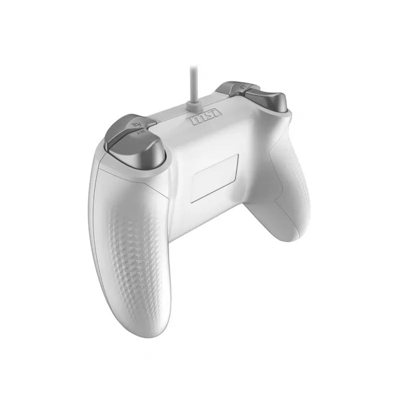 Juhtmega USB-mängukontroller MSI FORCE GC200 Valge — ergonoomiline disain, juhtmega ühendus