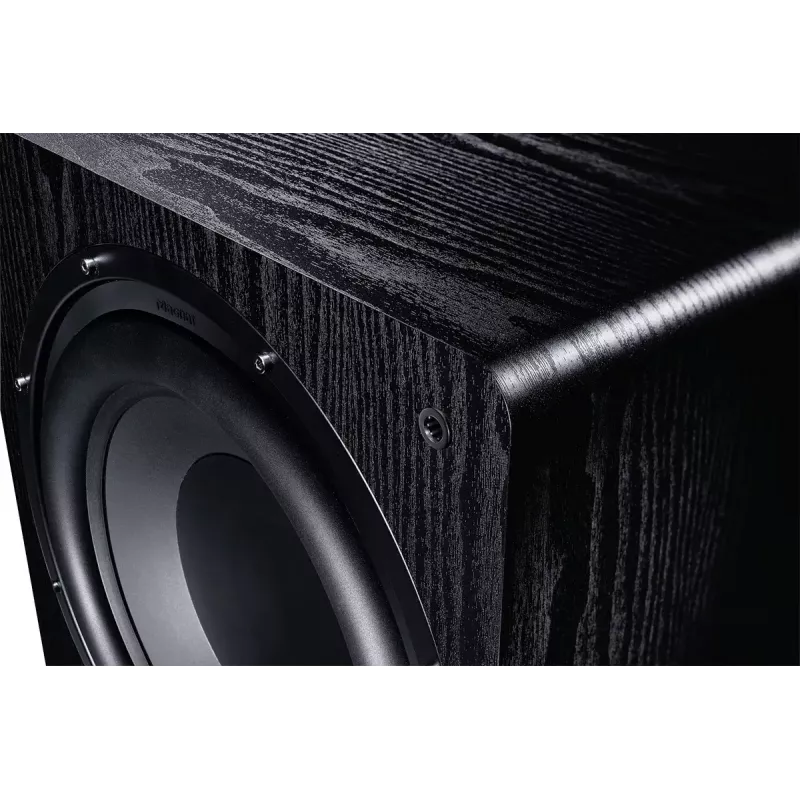 Aktiivne bassikõlar Magnat Alpha RS12 — 12-tolline draiver, 120 W RMS, 20–200 Hz, D-klass, must