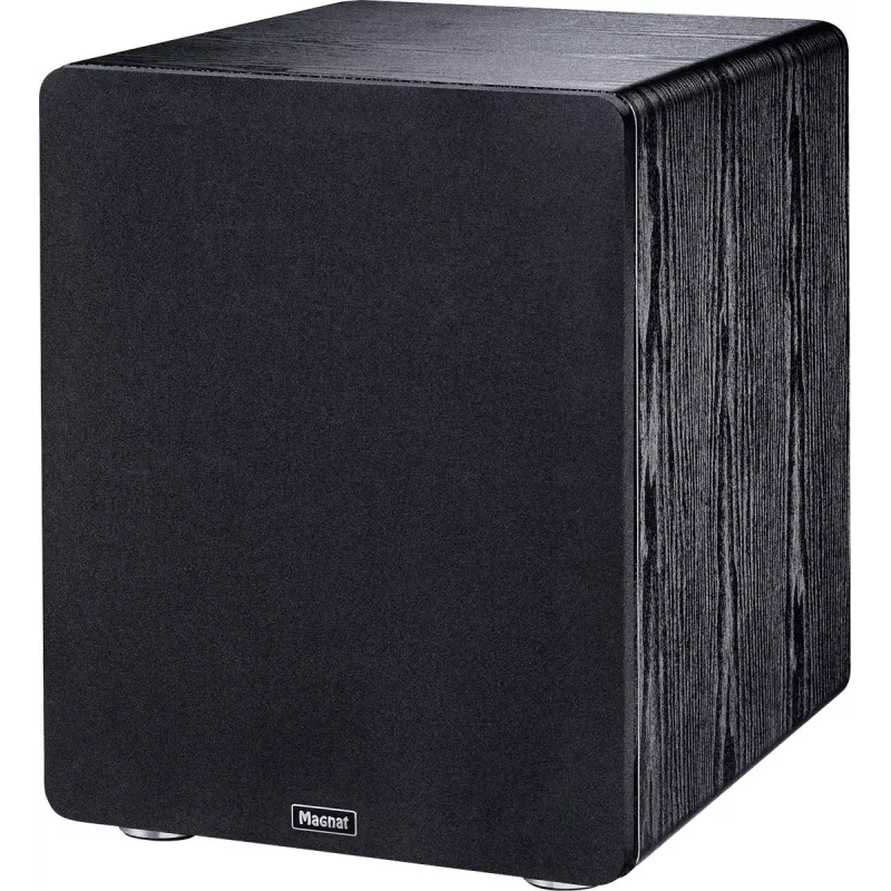 Aktiivne bassikõlar Magnat Alpha RS12 — 12-tolline draiver, 120 W RMS, 20–200 Hz, D-klass, must