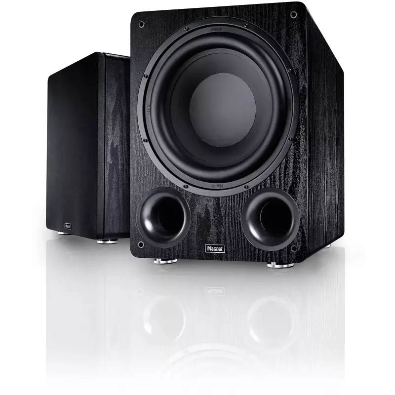Aktiivne bassikõlar Magnat Alpha RS12 — 12-tolline draiver, 120 W RMS, 20–200 Hz, D-klass, must
