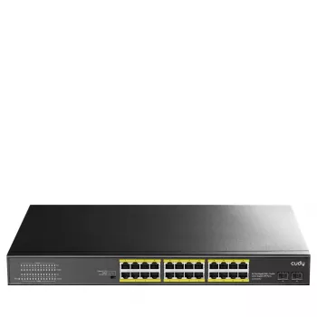 CUDY Gigabit PoE+ lüliti 24 pordiga ja 2 Gigabit SFP pordiga mudel GS1028PS2