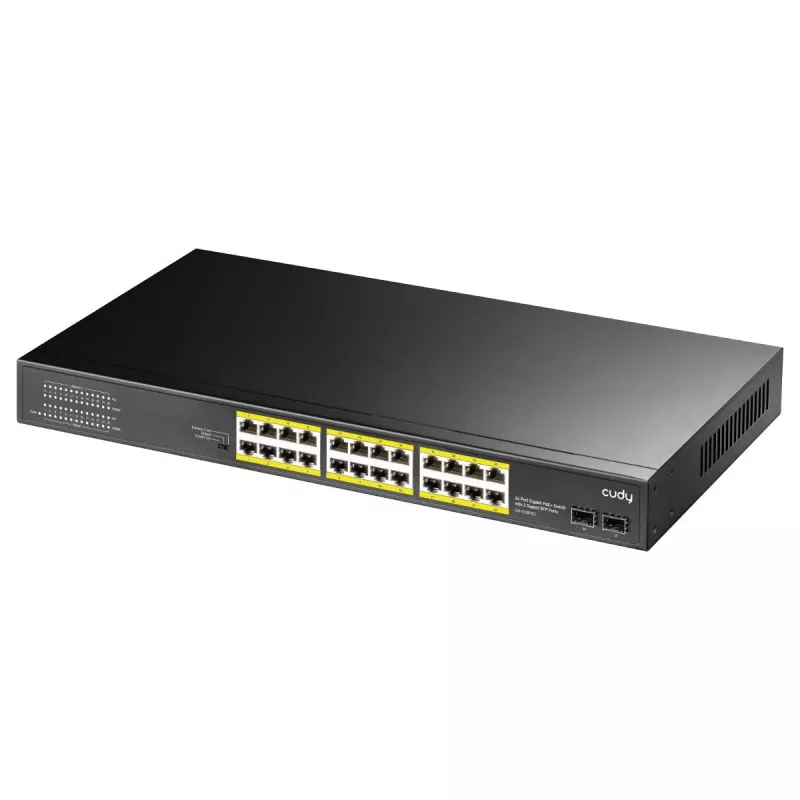 CUDY Gigabit PoE+ lüliti 24 pordiga ja 2 Gigabit SFP pordiga mudel GS1028PS2